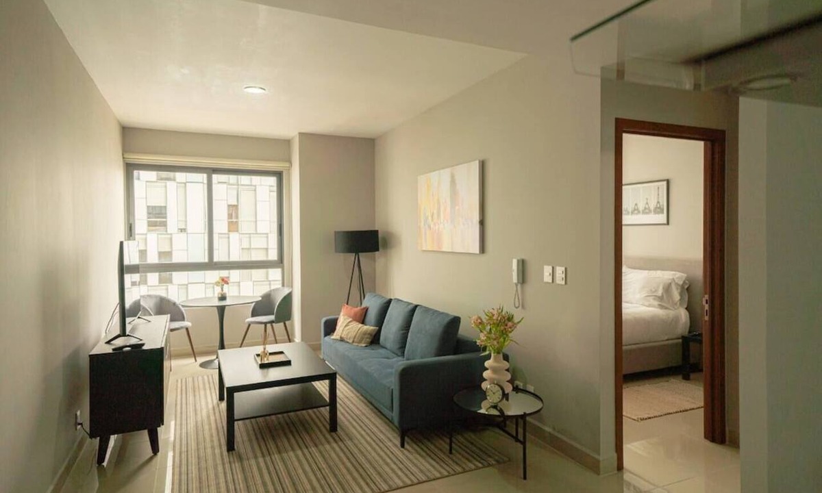 Ampliacion Granada Condo | 1BR|1BA Apartment W/pool, gym, high speed WiFi, located just a 3-minute walk from the new U.S. Embassy