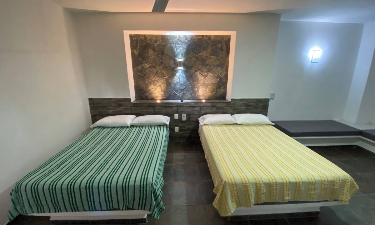 Los Ayala House | Costa Ayala suite 2 with 2 dbl bed and 3 sofas, all basics, 2 blocks from beach