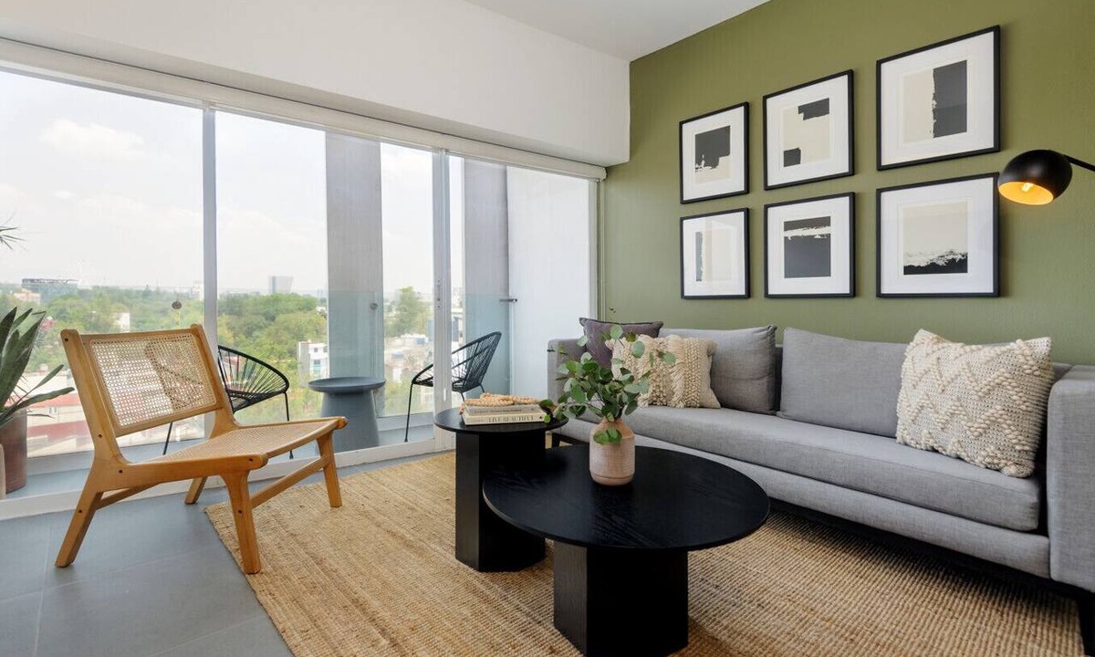 Hipodromo Condesa Apartment | Modern 2BR Duplex, with balcony.