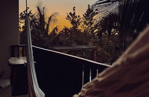 Isla Holbox Apartment | Artistic Loft Steps from the Beach w/Pool View