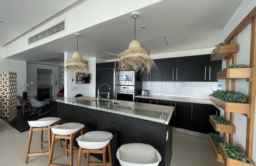 North Hotel Zone Apartment | Boho Chic Beachfront Condo with Beautiful Ocean and City Views!