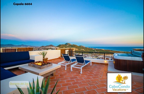 Cabo San Lucas Condo | CCV Quivira-2Bedroom Condo, Rooftop FirePit/HotTub and Golf!
