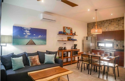 Bacalar Condo | Elegant 2-Bedroom 2-Bath Retreat with Rooftop Oasis & Pool