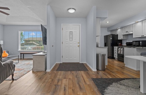 Keizer House | Inviting 2BR Half-Plex-Equipped Kitchen & Garage