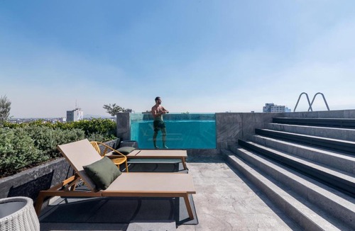 Roma Norte Apartment | Loft -Skyline view- Rooftop pool, gym, bbq & more