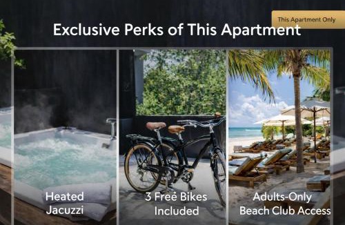 Playa Paraiso Apartment | Tulum Escape - Jacuzzi - Free bikes & Beach