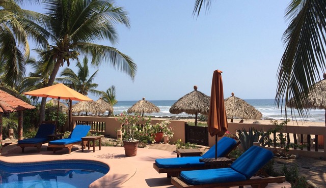 1BR. Beachfront Bliss - Troncones - Perfect for Two - on the beach