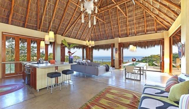 3 Bedroom, 4 Bath, 30 ft. Soaring Palapa, Spectacular Ocean Views, 40 foot pool