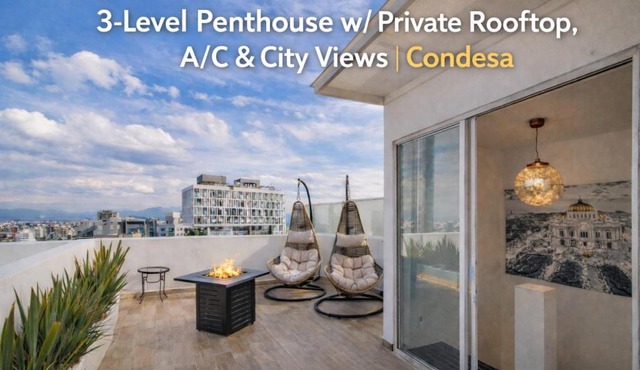 3-Floor Penthouse Private Roof Garden High Speed Wi-Fi 500MB Air-Conditioning Pool & Gym