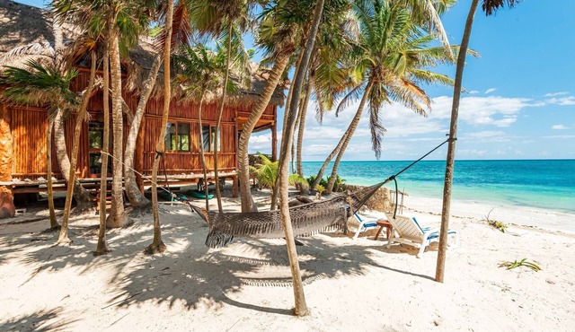 Amazing ECO Palapa at Private Beach in Sian Kaan.