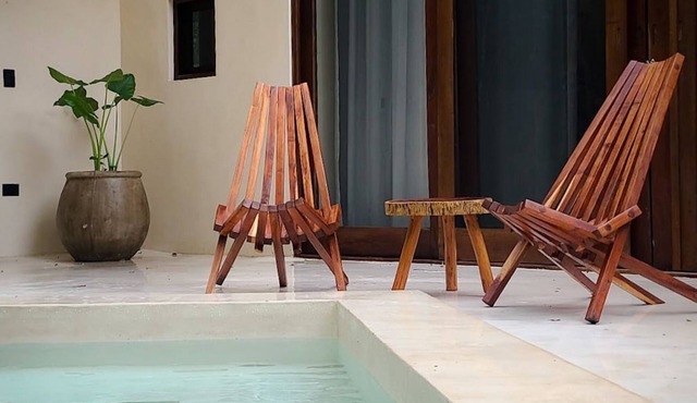Amazing new jungle lodge in Tulum with private pool.