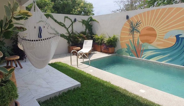 Beautiful Home With Private Pool and 10 Minute Walk to Beach