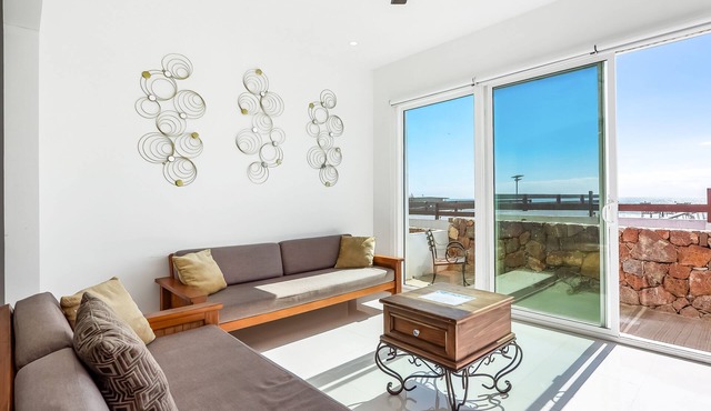 Bright dog-friendly home with heated pool, hot tub, streaming, & ocean views