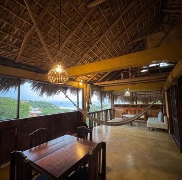 Cabaña con vista al mar y wifi Starlink en San Agustinillo
