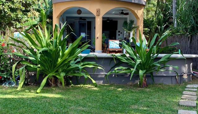 Casa Pelicanos is a private beachfront home with pool. Short walk to town.