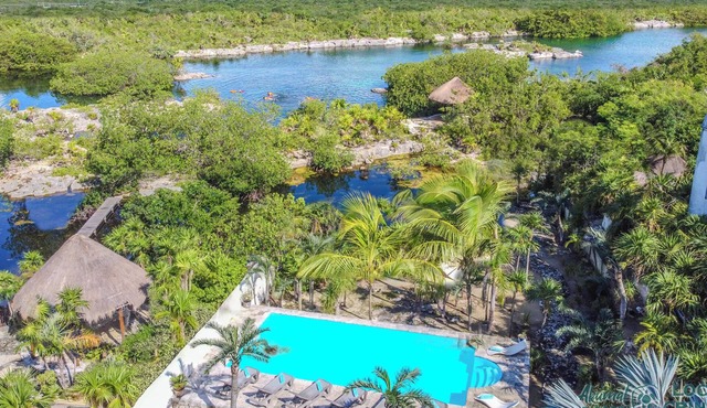 Classic Akumal villa located on Yal Ku Lagoon, pool, AC and more!