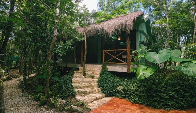 Cozy Jungle Retreat- Hot tub, Private Pool & Breakfast - 5 mins to Beach