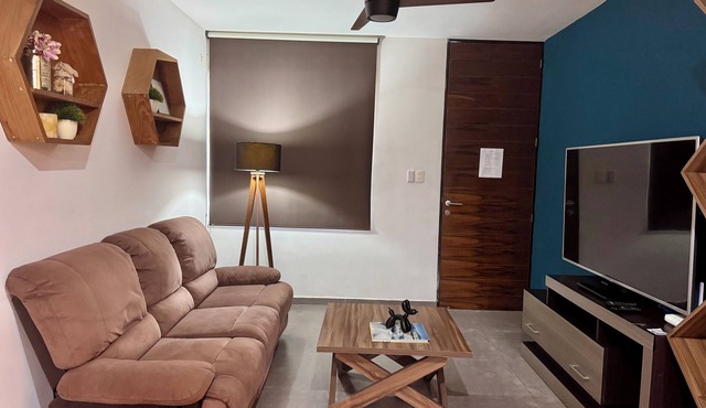 Departamento frente a plazas comerciales