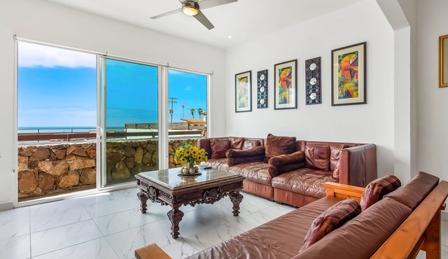 Dog-friendly home with partial ocean view, heated pool, rooftop terrace