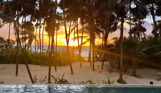 Fully serviced luxury beachfront villa in Tulum