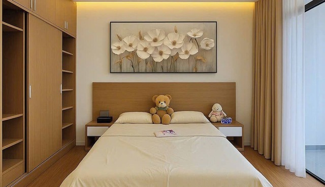 Furnished Studio with big Balcony, kitchen, washer+dryer, 1.3km from TSN Airport