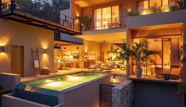Gated Beachfront Villa Among Lush Natural Canopies