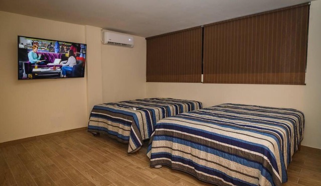 habitacion, tipo hotel 4 personas aire acond, independiente, nuevo TV smart 60 pulgadas D9