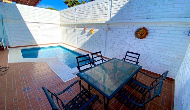 House with private pool 5 minutes from the beach and boardwalk.