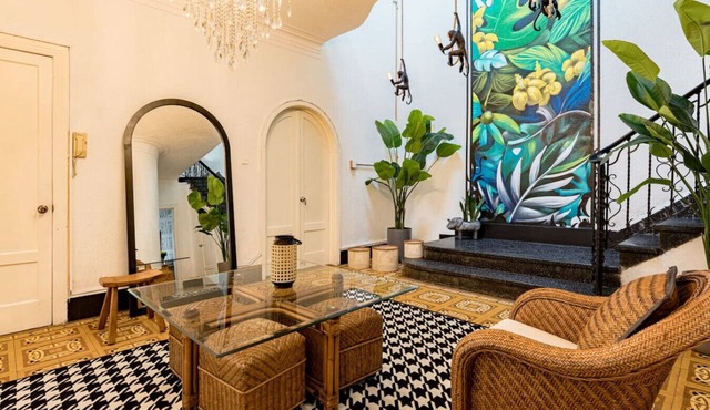 Huge Home for 23, Rare Indoor Garden Near Hotspots