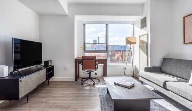 Lux Central Square Studio w/Gym, Doorman, W/D, Roof Deck