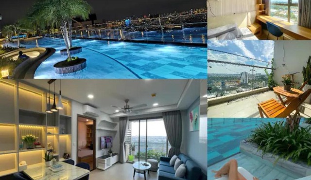 Luxury River Panorama View for 5 - Rooftop Infinity Pool + Sauna Near Q1 + SECC