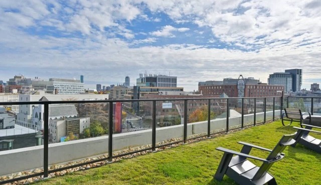 Luxury Studio with King bed Gym near MIT Harvard in Central Square!