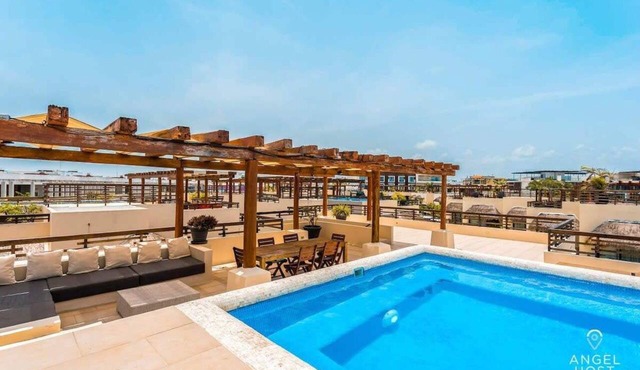 Ocean View Penthouse Private Pool Near Mamitas