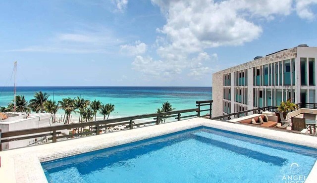 Ocean View Penthouse, Private Roof, Steps to Beach