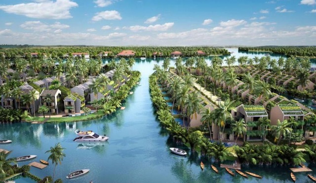 Peacefully 5 BR villa on quiet Hoi An river resort