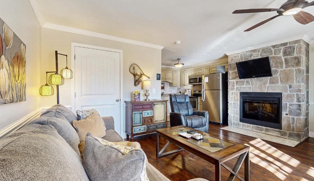 Pool + Riverfront! Couples Retreat in Smoky Mtns
