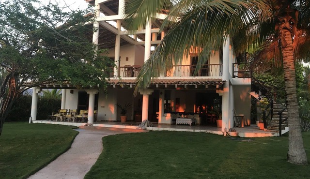 Private beach front home. Renowned surfing destination. Playa la Saladita.