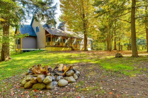 Private Deck & Fire Pit: Adirondack Family Home