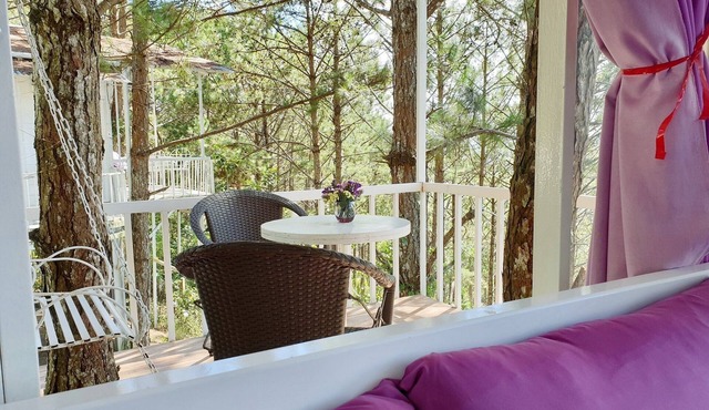 Romantic Treehouse Queen Bed, Balcony