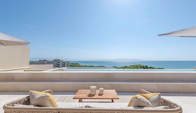 Rooftop Oasis in El Surf by Mita Residential. Private Oceanview Rooftop, Pools & Jacuzzi