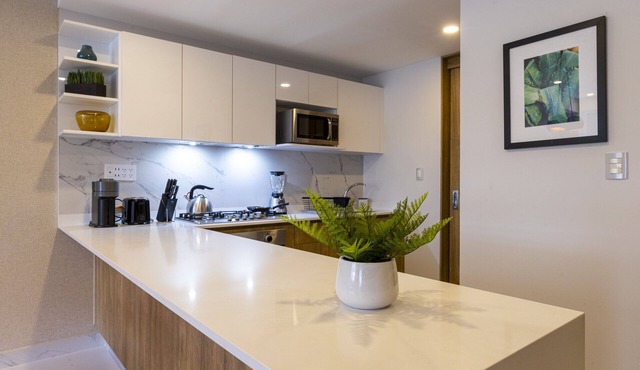 SANTA FE Great 1 bedroom apartment fully equipped kitchen, housekeeping biweekly