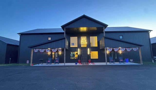 Stunning 8-bedroom barndo on a 24-acre farm with pond, located on wine trail