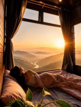 Thỏ Non Garden Sunrise View