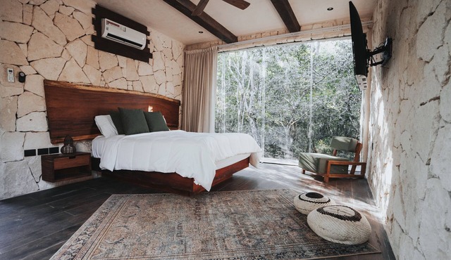 Tulum Jungle Villa 2BR and 2 Sofas in Living Room, complete with full bathrooms!