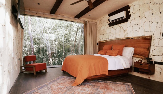 Tulum Jungle Villa 2BR and 2 Sofas in Living Room, complete with full bathrooms!