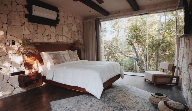Tulum Jungle Villa 2BR and 2 Sofas in Living Room, complete with full bathrooms!