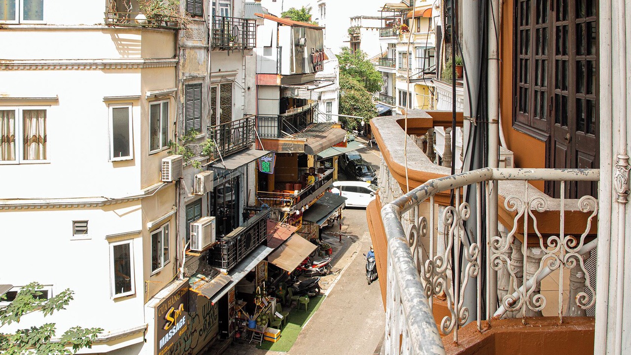 Photo of Patio Balcony in Hanoi Backpacker Quarter