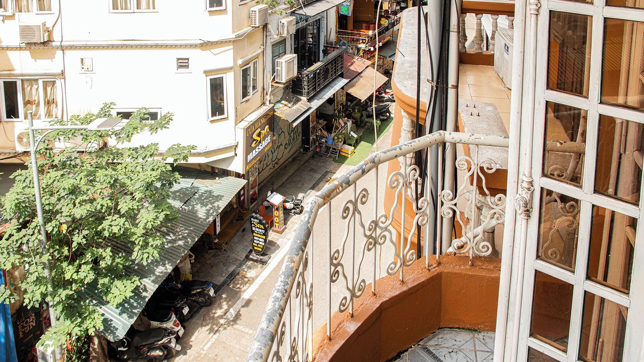 Photo of Patio Balcony in Hanoi Backpacker Quarter