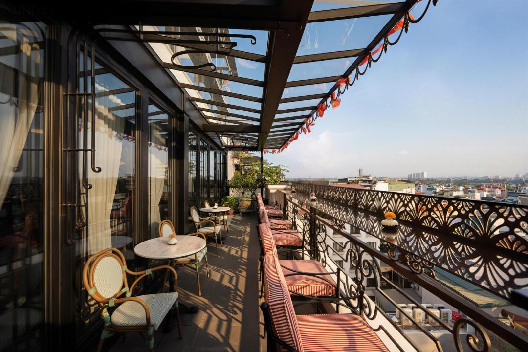 Photo of Patio Balcony in Hanoi Backpacker Quarter