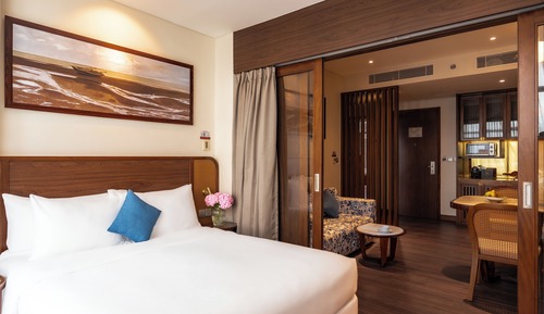 Executive Room, 2 Queen Beds, Non Smoking, Sea View (Living Room)